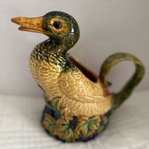Ceramic duck water pitcher vase fall decor